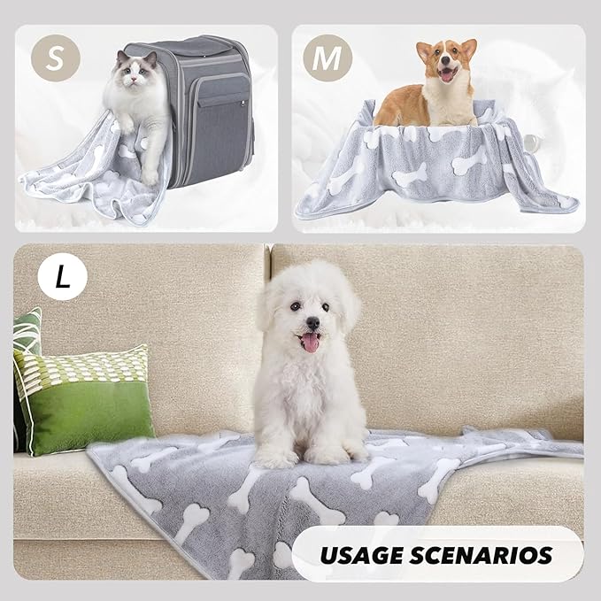 SORKUT 1 Pack 6 Dog Blankets Puppy Blanket Super Soft Fluffy Small Fleece for Pet Blanket for Small Dogs Cat,Medium (29"x20")