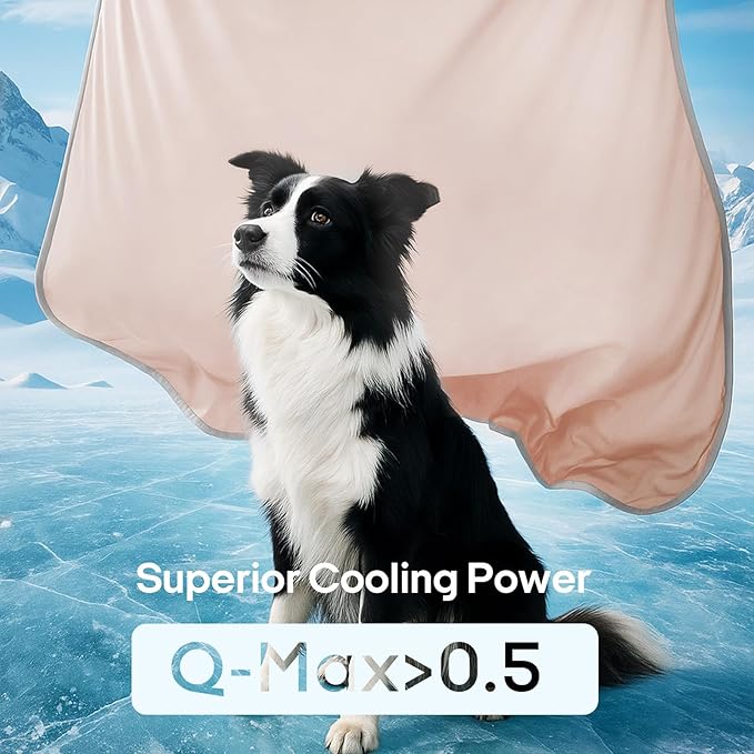 Zonli Premium Cooling Blanket for Dogs-Lightweight Fluffy Pet Throw & Bed Cover,Cooling Mat for Dogs,Cats&Puppies - Breathable,Durable Summer Blanket-Oversized 39"×55" Pet Pad, Machine Washable (PinK)