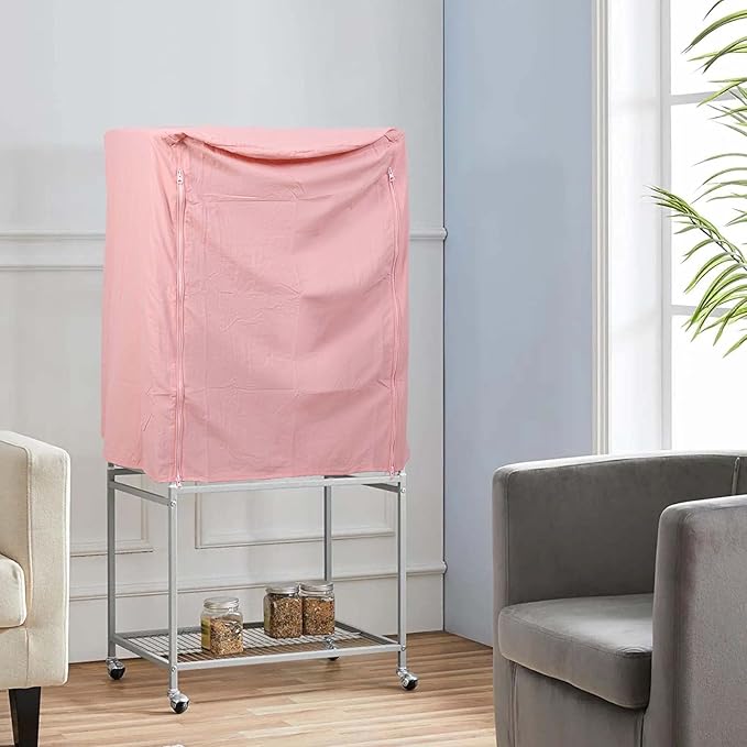QBLEEV Birdcage Covers, Breathable Parrot Cage Cover Shade, Universal Blackout Windproof Light-Proof Covering Reduces Distractions Night Accessories Cloth Without Cage-17.7x24.8x31.5in (LxWxH)