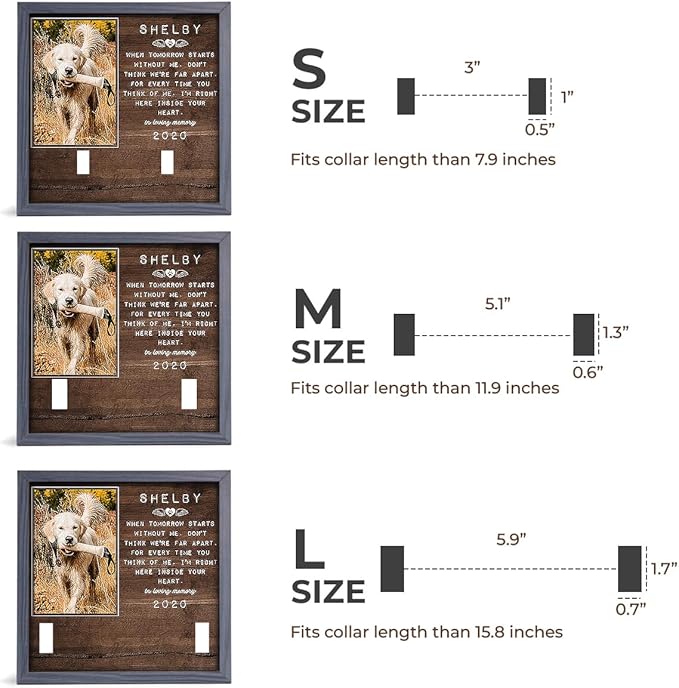 Pawfect House I'm Right Here Inside Your Heart, Personalized Pet Loss Sign (9x9IN) With Collar Holder, Dog Memorial Gifts for Loss of Dog, Bereavement Gifts Ideas, Pet Memorial Picture Frame