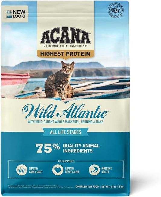 ACANA Grain-free Dry Cat Food Wild Atlantic Saltwater Fish with Freeze-Dried Liver 4lb Bag