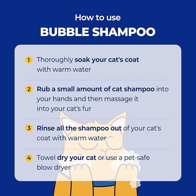 [PETHROOM] Premium Cat Silky Shampoo & Conditioning | Strengthen Skin Barrier, Hypoallergenic, Tear-Free, Fragrance-Free, Deep-Cleansing, Itch Relief, Moisturizing, Remove Odors