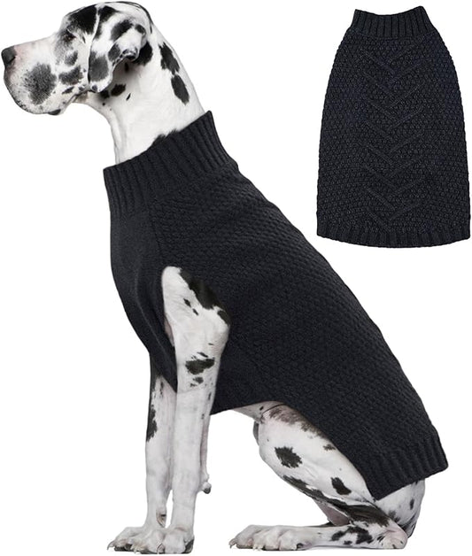 IECOii XXXL Dog Sweater: Warm Winter Coat for Extra Large Dogs, Grey, 4XL