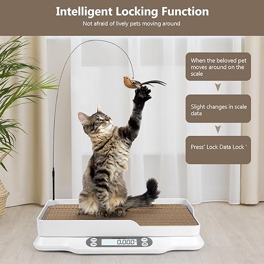 Digital Small Animals Scales for Weighing with Tape Measure, Puppy Whelping Scale Weigh Your Kitten, Rabbit with High Precision (Large Pet Scale)