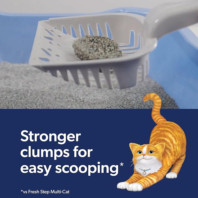 Fresh Step Outstretch Advanced Long Lasting Clumping Litter Simply Unscented, Activated Charcoal Litter Lasts 50% Longer, 32 lbs. (2 x 16 lb. Box)