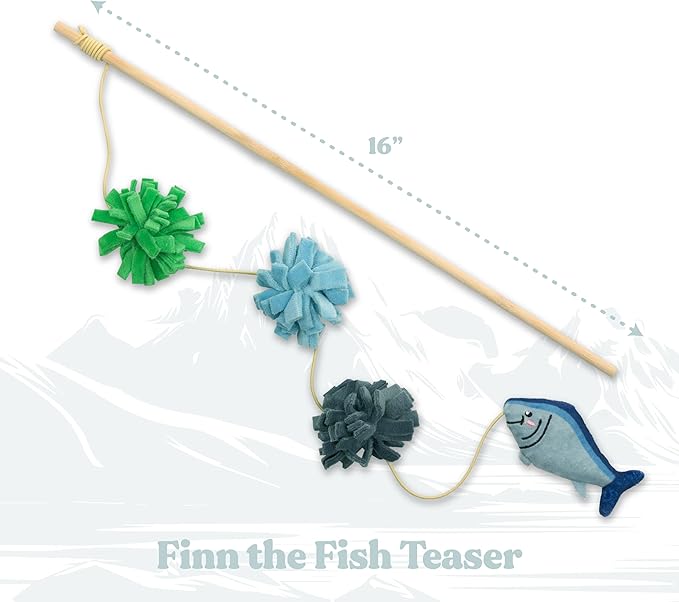 Cat Toys | Plush Toy Fish Teaser Cat Toys for Indoor Cats | Eco Friendly Toy Made from Non Toxic Materials