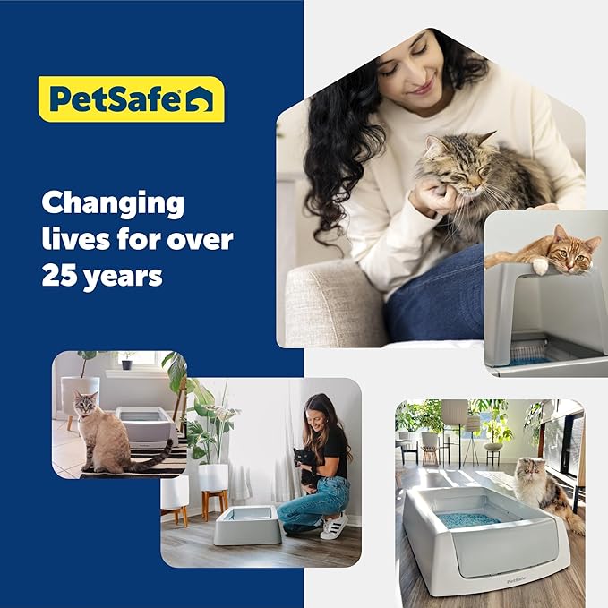 PetSafe ScoopFree Premium Crystal Cat Litter - Ultra-Absorbent Silica Universal Litterbox Crystals - Non-Clumping Odor Control - Fresh Scent - 8 lb Bag - 3 Pack