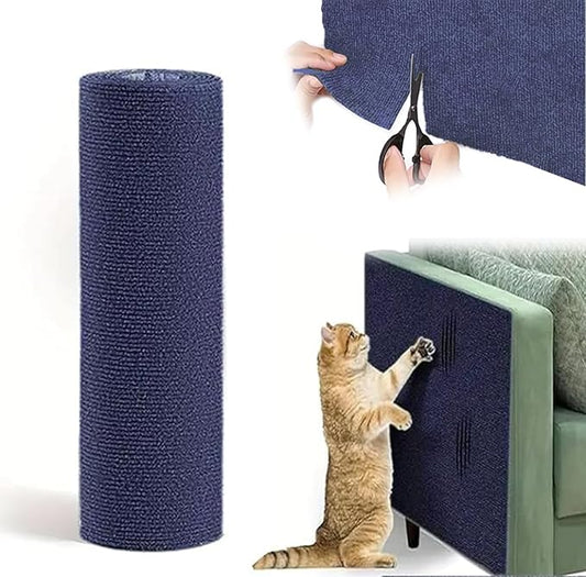 Cat Scratch Furniture Protector, Couch Cat Scratcher Mat - Wall Sticky Scratch Play Mat (Blue, 78.7"x15.8")