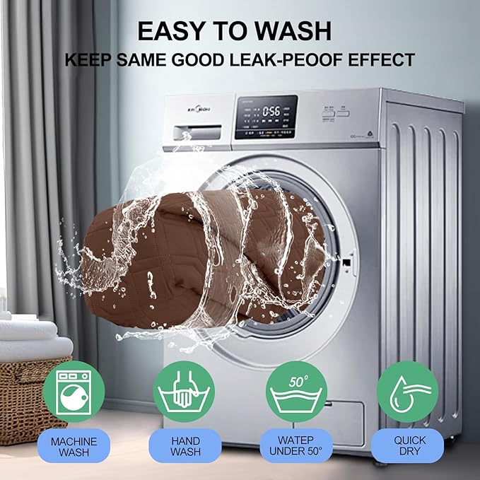 Smiry Waterproof Dog Blanket, 40x50 Inch Soft Pet Bed Cover Reversible, Washable Sofa Couch Furniture Protector for Small Medium Large Dog Puppy Cat, Geometric, Brown/Chocolate