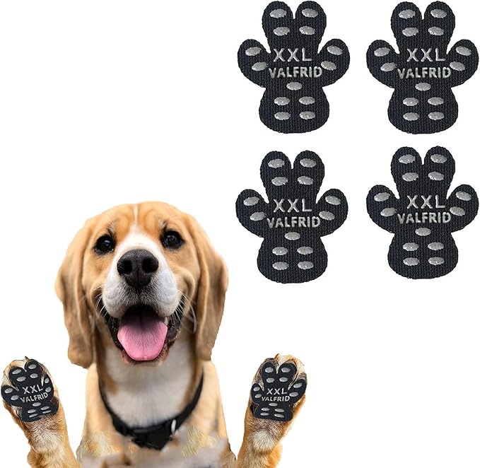 ‌VALFRID Paw Protector Anti Slip Paws for Dogs,Dog Grippers for Senior Dogs,Paw Pads for Hot Pavement, Durable Traction Pads for Hardwood Floors XXL Black 60 Pieces