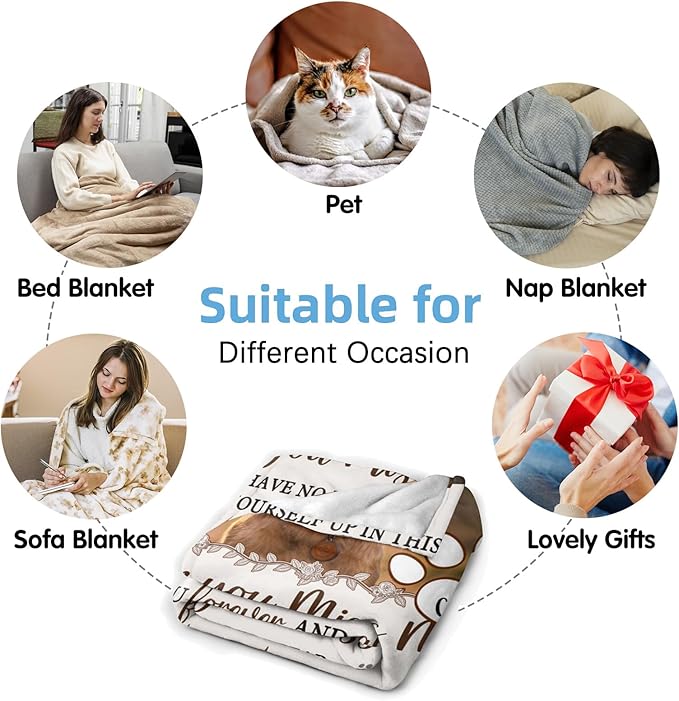 Custom Pet Memorial Blanket with Photo,Personalized Dog/Cat Loss Sympathy Gift,Pet Loss Bereavement Remembrance Gifts,Flannel Throw Blanket with Pictures (Cream)
