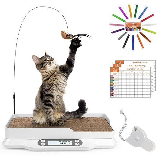 Digital Small Animals Scales for Weighing with Tape Measure, Puppy Whelping Scale Weigh Your Kitten, Rabbit with High Precision (Large Pet Scale)