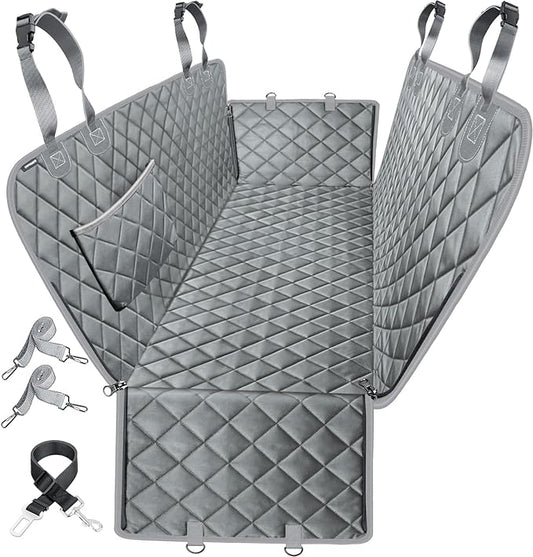 URPOWER Dog Car Seat Cover for Back Seat Waterproof Seat Cover Hammock 600D Heavy Duty Scratch Proof Nonslip Durable Soft Backseat Covers for Cars Trucks and SUVs