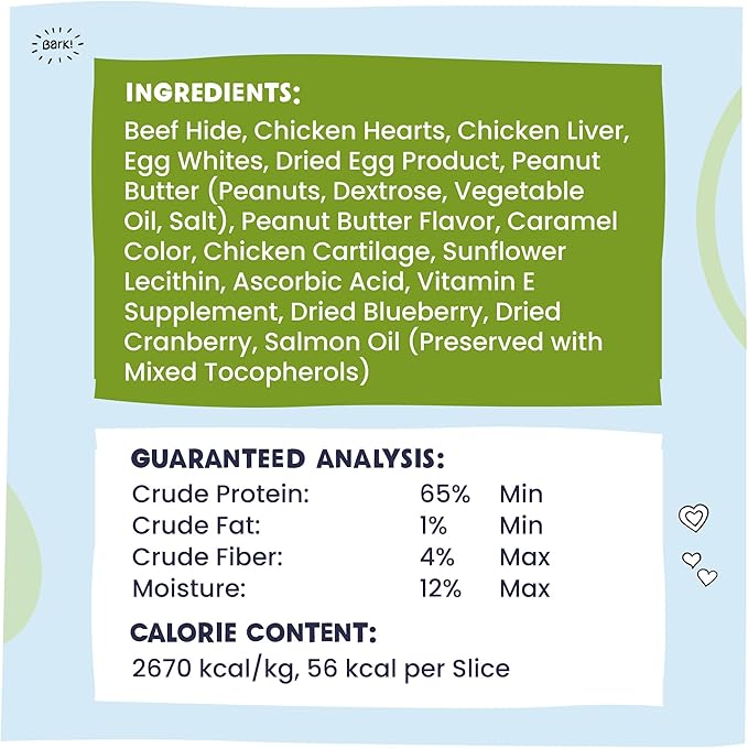 Pawstruck Bully Slices Premium Rawhide Chew Sticks, Peanut Butter Flavor - Low Fat, High Protein, Long-Lasting Treat for Dogs - No Artificial Ingredients - 1 lb Bag - Packaging May Vary