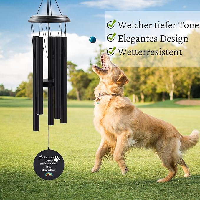 ASTARIN Dog Memorial Gifts Sympathy Wind Chime for Pet Loss Gifts, Cat Wind Chimes for a Grieving Pet Owner, Pet Memorial Wind Chimes