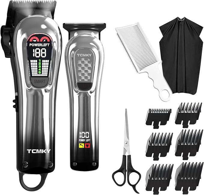 Hair Clippers for Men, Professional Clippers and Trimmers Set, Cordless Clippers for Hair Cutting, Beard Trimmer, Barber Clippers, Rechargeable Electric Shaver