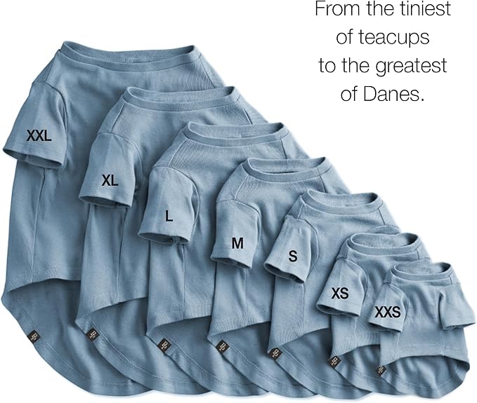 Toby II - The Perfect Tee, 3 Pack Short Sleeve Pet T-Shirt 100% Organic Cotton Tees Clothes for Small, Medium, Large Dogs, Navy Camo, Small