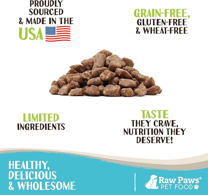 Raw Paws Freeze-Dried Pet Food for Dogs & Cats- Rabbit Recipe, 4-oz - USA Raw Dog Treats for Training - Cat and Dog Treats - 100% Rabbit Meat, No Added Hormones or Antibiotics