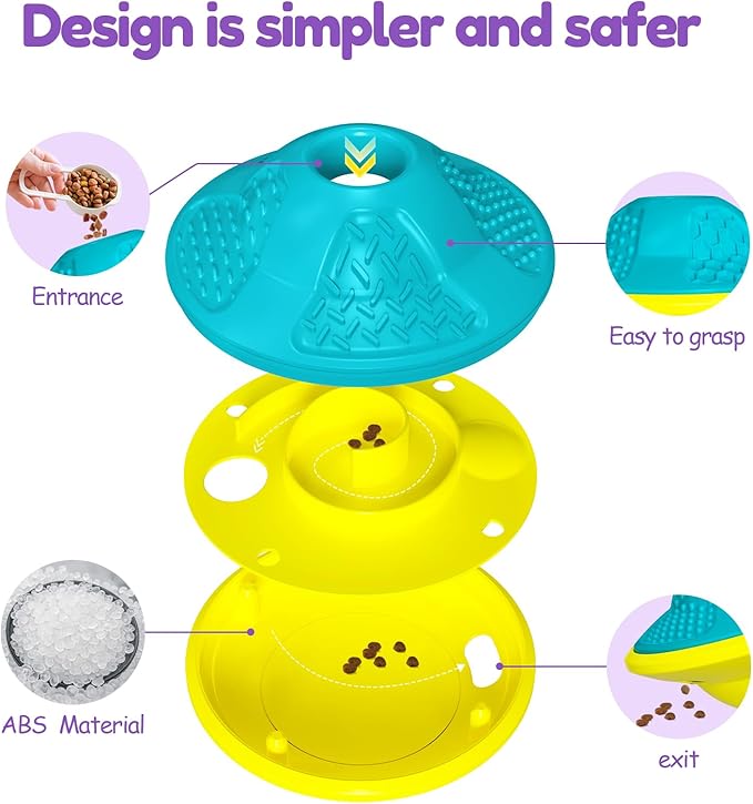 Interactive Dog Puzzle Toy for Smart, Dog Enrichment Toys to Keep Them Busy, Treat Dispensing Dogs Slow Feeder & Stimulating Dogs Toy