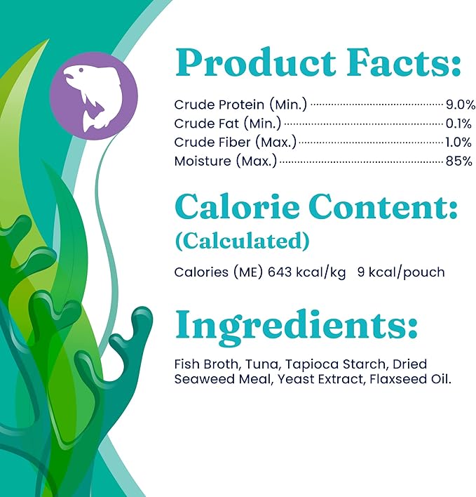 Solid Gold Lickable Cat Treats - Limited Ingredient Tuna SeaMeal™ Squeezable Healthy Cat Treats for Indoor Cats w/Seaweed for Gut & Immune Support - 0.5oz Pack of 30