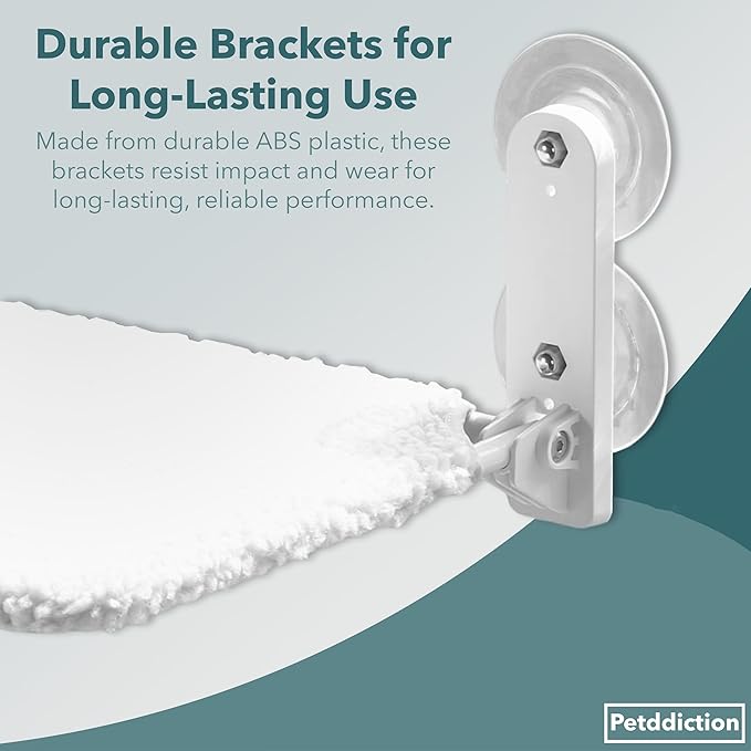 Cat Window Perch | Cat Hammock | Cat Window Bed | Foldable Cordless Design | Space Saving | Stainless Steel Frame | Strong Suction Cups | Zipper Design | 2 in 1 Reversible Cover