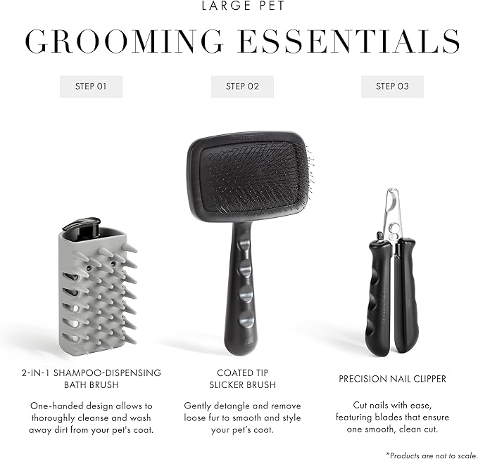 Tweezerman Dog and Cat Slicker Brush for Large Pets, Grooming Brush with Coated Bristles to Prevent Scratching and Ergonomic Handle