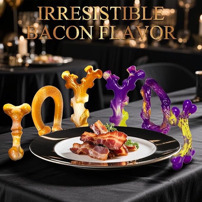 6 Pack Indestructible Dog Toys for Aggressive Chewers, Durable Nylon Bone for Large Dogs, Dog Toy for Aggressive Chewer Large Breed, A Mixed Special Edition Set