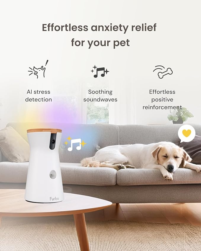 Furbo 360° Dog Camera + Mini (2-Camera Bundle Nanny Pro Subscription): Dog Safety & Home Security Alerts, Pet Camera with Speaker, Phone App & Night Vision (New Subscription Needed at Setup)