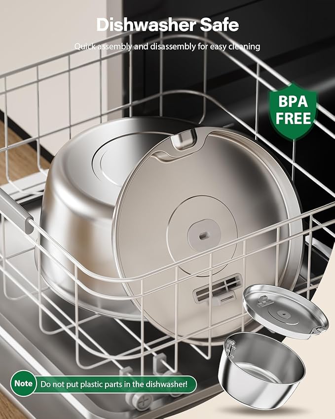 Cat Water Fountain Stainless Steel - 3.2L/108oz Pet Water Fountain for Cats Indoor - Automatic Pet Watering Dispenser (4 Filters)