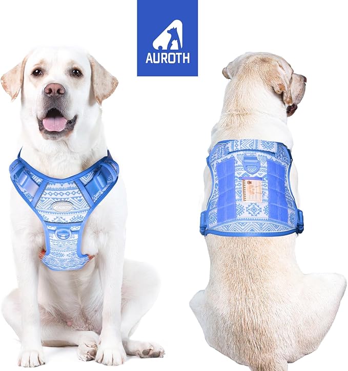 AUROTH Tactical Dog Harness for Large Dogs No Pull Adjustable Pet Harness Reflective K16 Working Training Easy Control Pet Vest Military Service Dog Harnesses