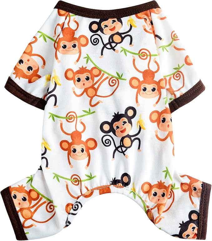 Dog Clothes for Small Dogs Boy Girl, Dog Pajamas Tiny Chihuahua Yorkie Spring Summer Shirt, Cute Puppy Outfit Pjs Jumpsuit Cat Onesie Apparel Pet Clothes