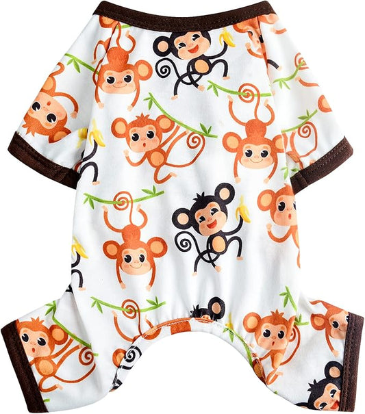 Dog Clothes for Small Dogs Boy Girl, Dog Pajamas Tiny Chihuahua Yorkie Spring Summer Shirt, Cute Puppy Outfit Pjs Jumpsuit Cat Onesie Apparel Pet Clothes