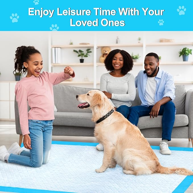 Pee Pads for Dogs 36"x48", Puppy Pads Extra Large, Disposable Thicken Pet Training Pads for Cats Doggie Rabbits, Incontinence Underpads Ultra Absorbent & Quick-Dry, Leakproof Potty Pads (100)