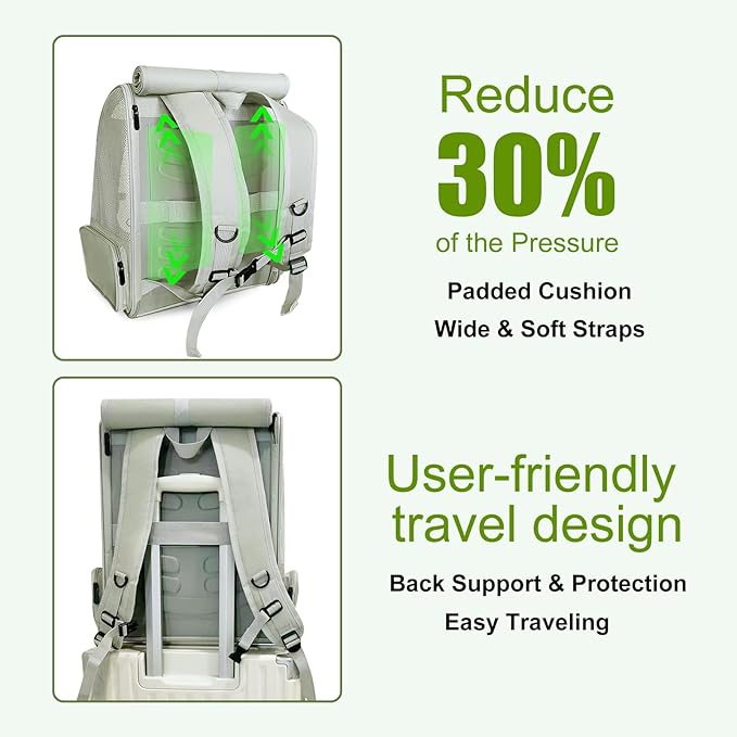 Cockatiel Carrier Backpack for Small to Medium Bird, Portable Bird Travel Carrier Cage with Standing Perches and Metal Tray, Breathable Transport Bag for Parakeet, Budgie, Conure, Cockatiel, Parrot