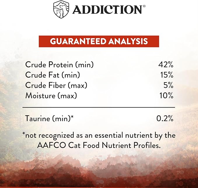 Addiction Wild Islands Forest Meat Dry Cat Food, Premium Venison Recipe with High-Protein & Grain-Free Formula for Primal Cat Nutrition - 4lbs
