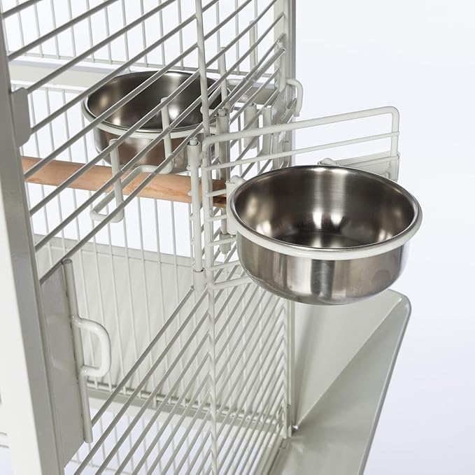 Renaissance Refinement Dome Top Cage with Sleek Nordic Design, Durable Construction, Spacious Interior, and Dome Top for Easy Access