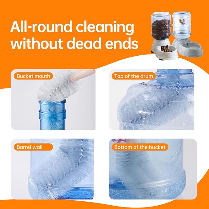 Pet Water Dispenser Large 3 Gallon 11 Liters-Thickened Durable, Dog Cat Water Bowl Dispenser Large,Automatic Pet Waterer Dispenser Station with Bucket Brush