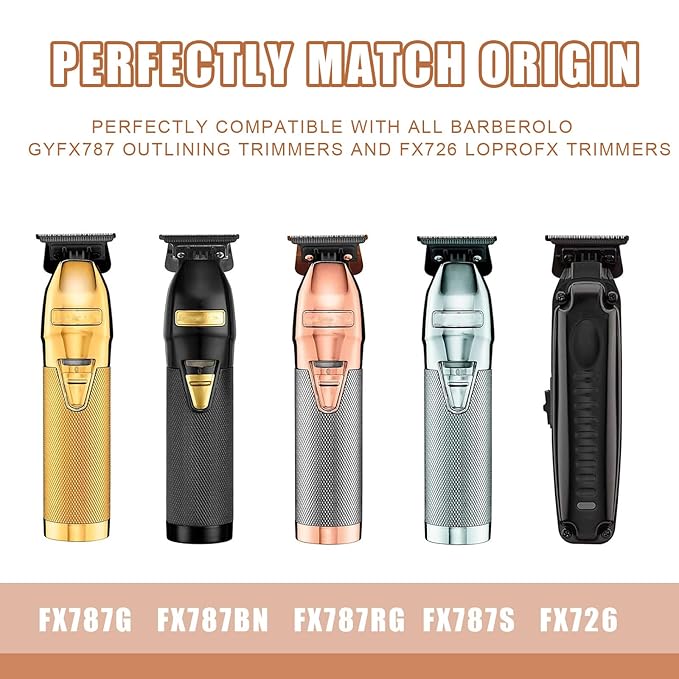 1Pack Replacement Blades Compatible With BaBylissPRO Barberology FX787 Series, FX787 Replacement Blade for Outlining Hair Trimmers, rose-gold