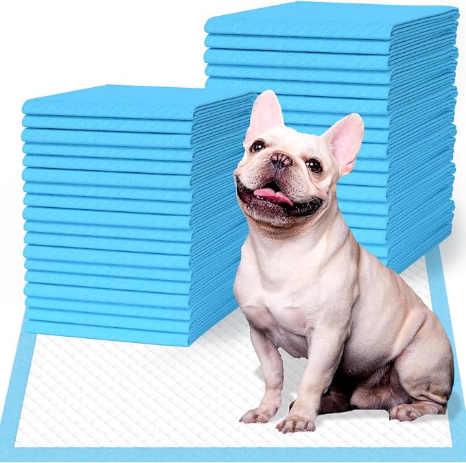 IMMCUTE Puppy Pee Pads 22"x23", 50 Count, Super Absorbent Leak-Proof Disposable Dog Training Pads for Puppies, Adult Dogs Cats & Other Pets Potty Piddle Pads for Crate, Kennel & Indoor/Outdoor Use