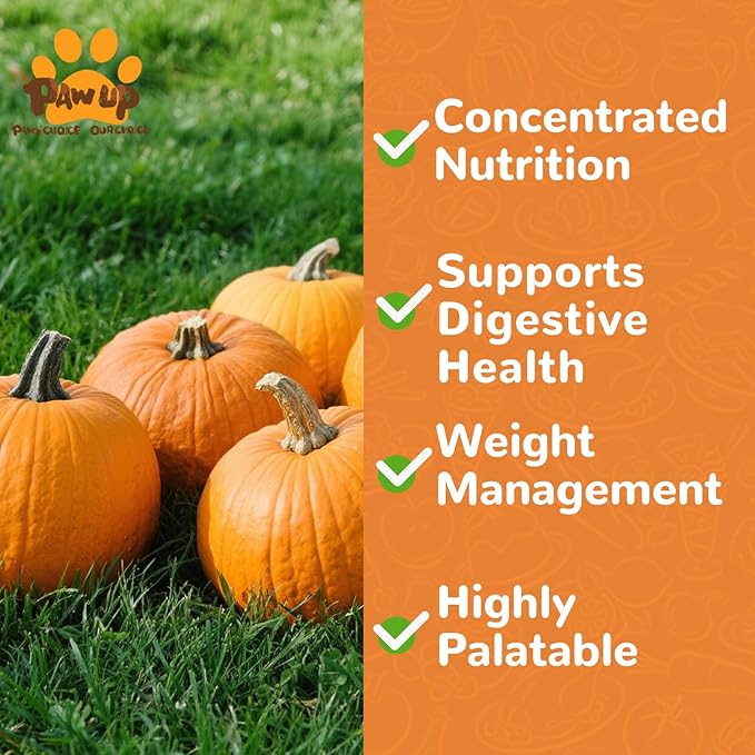 Freeze-Dried Pumpkin Treats for Dogs & Cats – High Fiber, Single Ingredient Natural Snacks for Digestion & Gut Health, Healthy Food Toppers, 1.58 oz