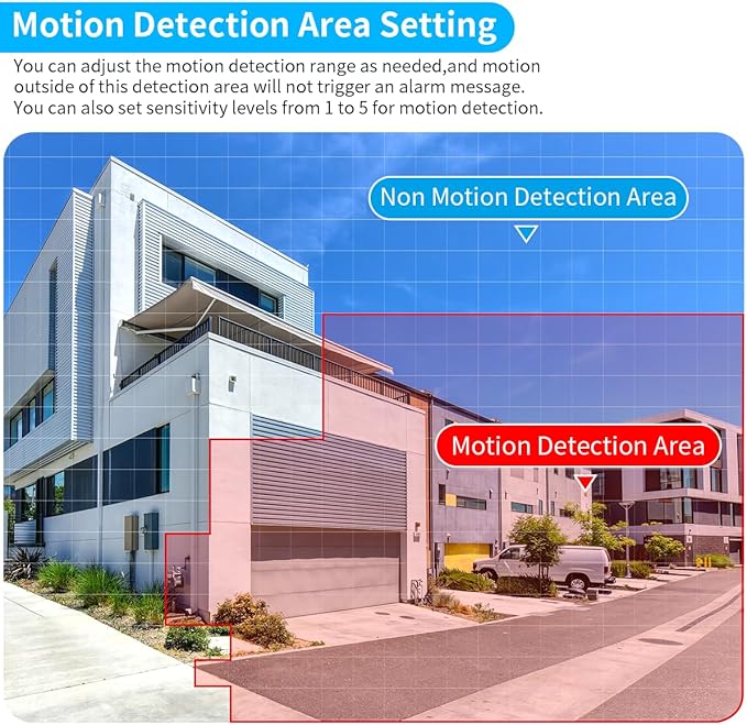 OOSSXX (HD 2.7K 5.0MP with Audio Outdoor Wired Security Camera Systems PoE Outdoor Surveillance Video System