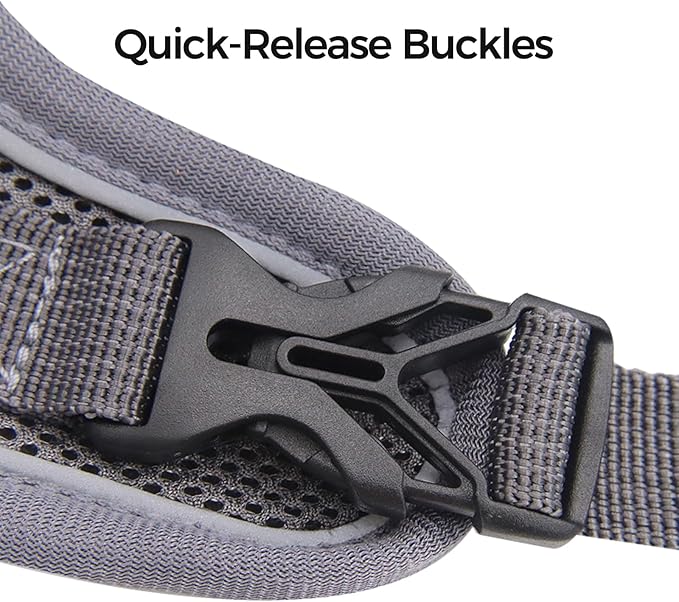 Cat Harness and Leash Set Escape Proof Tactical Extra Large Kitten Harness Emotional Support Cat Vest, Grey, XXL