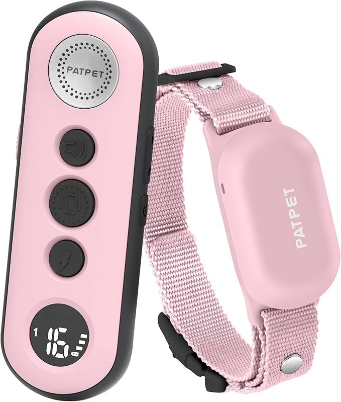 PATPET Electric Dog Shock Collar for Small Medium Large Dogs - 3 Safe Modes, Rechargeable Waterproof E Collar (8-120 lbs)