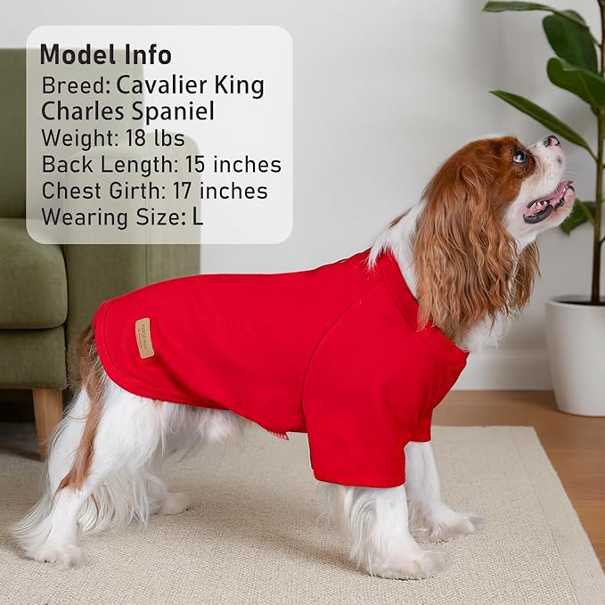 KYEESE 3Pack Dog Sweater Pets Clothes with Sleeves Pullover Dogs Sweatshirt Comfy Pets Sweaters Soft Dog Sweaters for Medium Dogs Girl Stretchy Pet Coat Lightweight Pet Fleece Sweater for Cold Weather