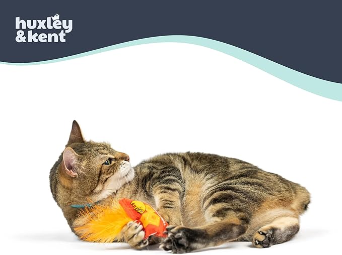 Huxley & Kent Plush Cat Toy - Interactive Catnip Toy for Cats & Kittens - Soft with Crinkle & Catnip - Fun Indoor Play - Sneez-It