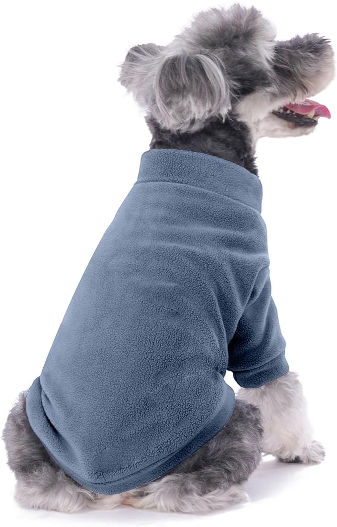 Dog Sweater, 3 Pack Dog Sweaters for Small Dogs Girl Boy, Ultra Soft Warm Puppy Clothes Dog Coat for Winter (Gray+Azure+Navy, Large)
