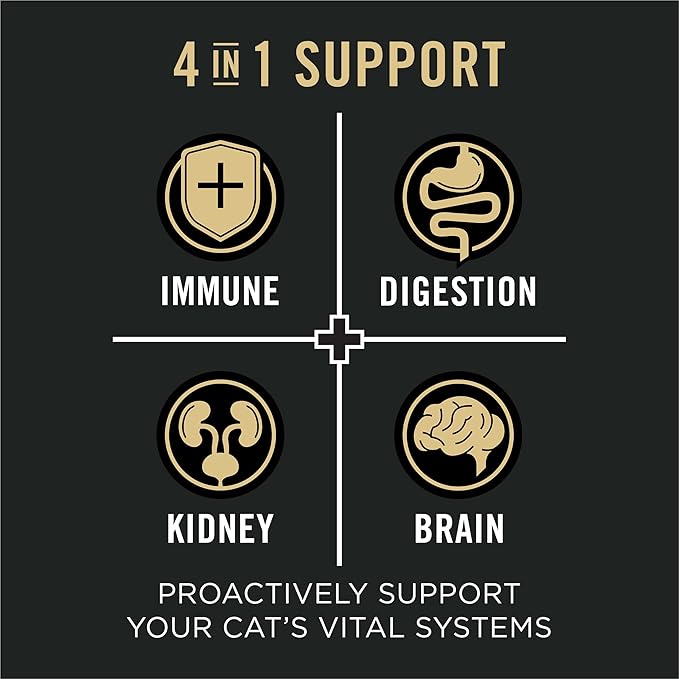 Purina Pro Plan Vital Systems Salmon and Rice Formula Senior Cat Food Dry 4-in-1 Formula - 5 lb. Bag