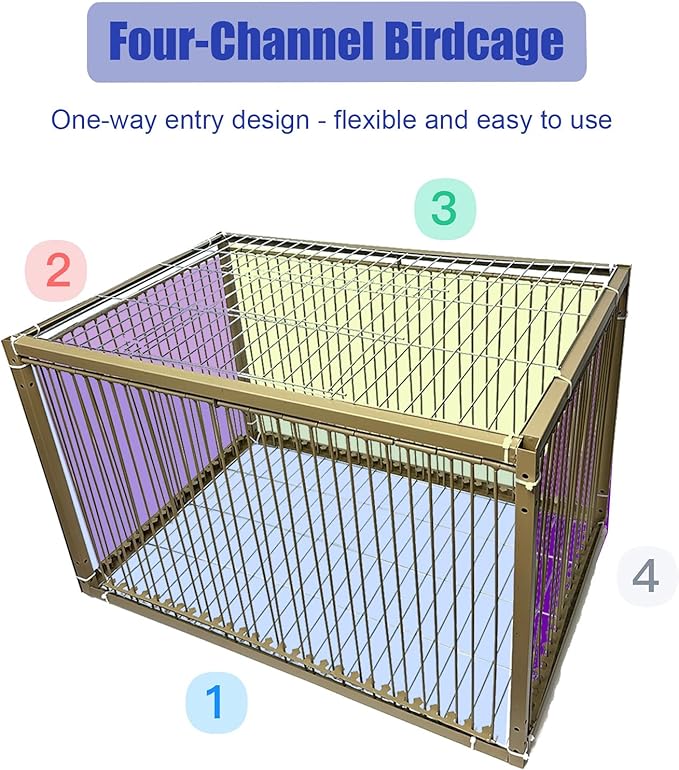 15" H Chicken Pigeon Trap Cage Birdcage Small Animal Trap Cage with Escape-Proof Design for Bird Turkey Duck Dove (23.6" L x 15.7" W x 15.7" H)