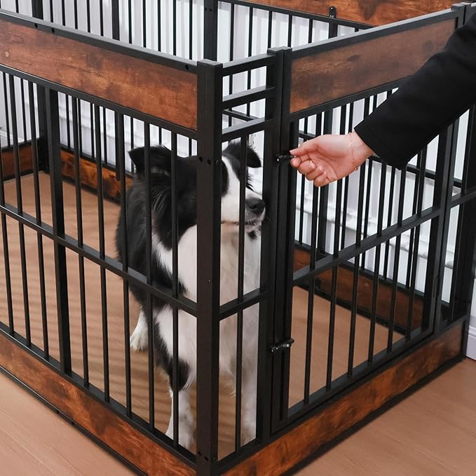 Dog Playpen, 31.5" Height Dog Pen Indoor, Heavy Duty, Safe and Sturdy, Furniture Style Puppy Pen
