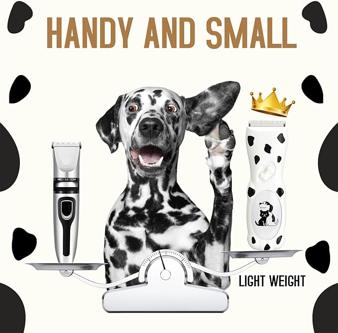 Dog Clippers Grooming Kit, Quiet Cordless Dog Trimmer, Small Electric USB Rechargeable Pet Grooming Clippers Tools for Dog Cat, Waterproof Shaver for Cats